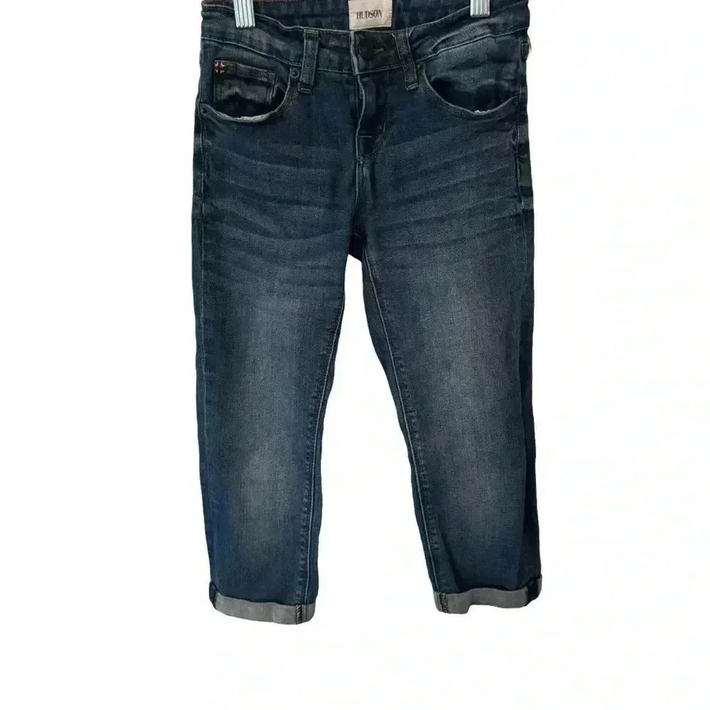 Hudson jeans kids size 7 unisex. Straight leg cuffed hem perfect condition
